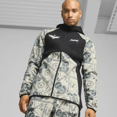 Puma X Lamelo Ball Bucks Dime Men's Basketball Jacket In Black-aop