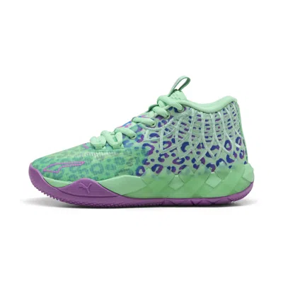 Puma X Lamelo Ball Mb.01 Alien Safari Big Kids' Basketball Shoes In Green