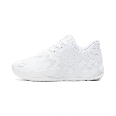 Puma X Lamelo Ball Mb.01 Lo Big Kids' Basketball Shoes In White-silver