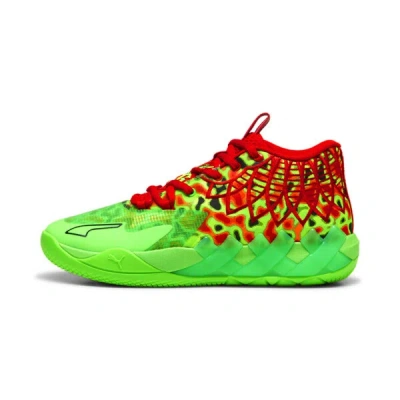 Puma X Lamelo Ball Mb.01 Thermal Men's Basketball Shoes In Fluro Green Pes- Red