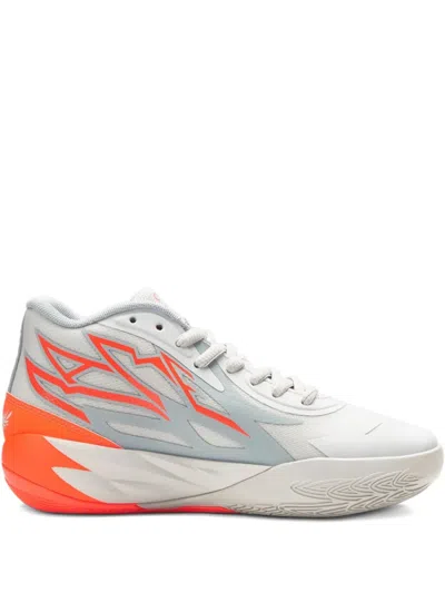 Puma X Lamelo Ball Mb.02 "platinum Grey/ultra Orange" Sneakers In Multi