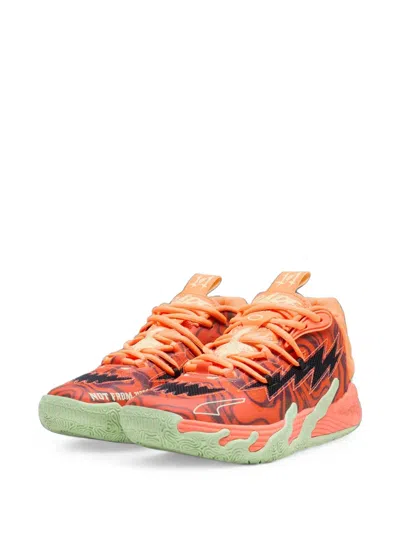 Puma Kids' X Lamelo Ball Mb.03 Gs Halloween Low-top Basketball Sneakers In Orange