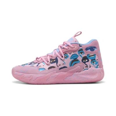 Puma X Lamelo Ball X Kidsuper Mb.03 Men's Basketball Shoes In Pink Lilac-team Light Blue