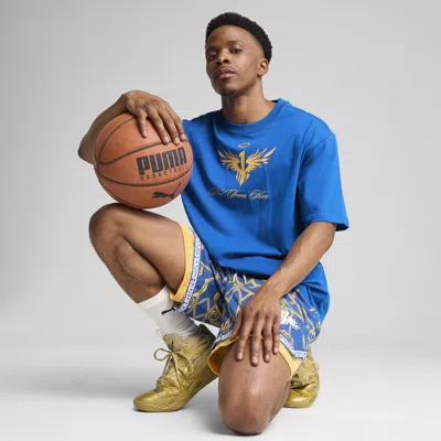 Puma X Lamelo Golden Child Men's Basketball T-shirt In Blue