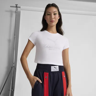 Puma X Laquan Smith Women's Baby T-shirt In White