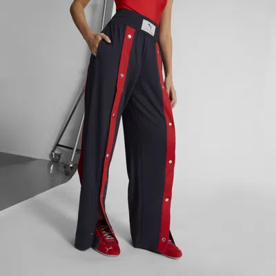 Puma X Laquan Smith Tear-awak Track Pant In New Navy, Women's At Urban Outfitters In Blue