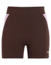 Puma X Lemlem Lemlem Bike Short Woman Shorts & Bermuda Shorts Chocolate Brown Size L Polyester, Elas In Brown
