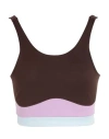 Puma X Lemlem Lemlem Crop Tank Woman Top Chocolate Brown Size L Polyester, Elastane In Brown