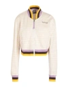 Puma X Lemlem Lemlem Fz Jacket Woman Sweatshirt Cream Size L Cotton In White