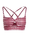 PUMA X LEMLEM PUMA X LEMLEM LEMLEM LOW IMPACT BRA WOMAN TOP GARNET SIZE L POLYESTER, ELASTANE