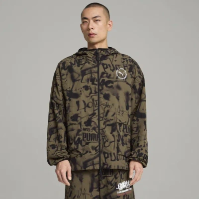 Puma X Lmc All-over Print Jacket Men In Wild Willow