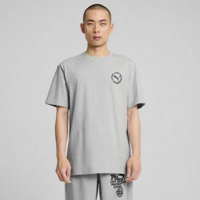 Puma X Lmc Cat T-shirt Men In Light Gray Heather