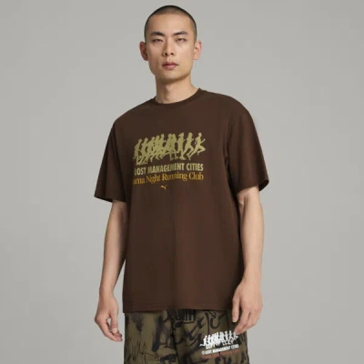 Puma X Lmc Graphic T-shirt Men In Espresso Brown