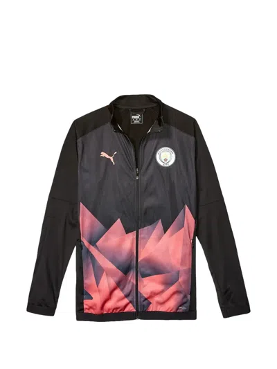 Puma X Manchester City Fc Stadium International Jacket In Black