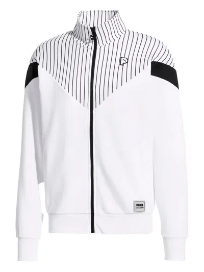 Puma X Mcs Palm Tree Track Jacket In White