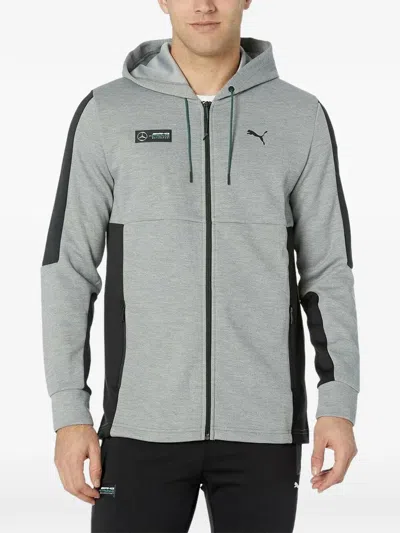 Puma X Mercededs Mapm Hooded Zip Jacket In Gray