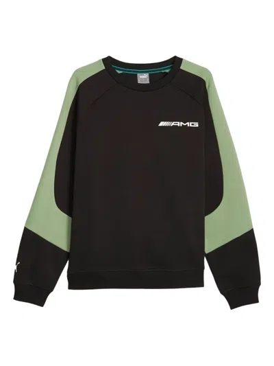 Puma X Mercedes Amg Colour-block Sweatshirt In Black