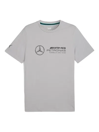 Puma X Mercedes Amg Petronas F1 Team Logo-print T-shirt In Gray