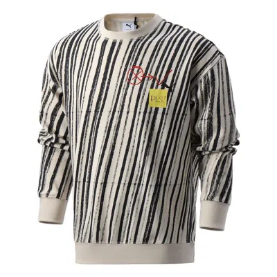 Puma X Michael Lau Aop Crew Neck Sweatshirt 'white' In Neutral