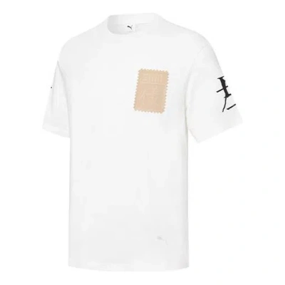 Puma X Michael Lau Crossover Logo Contrasting Colors Alphabet Printing Short Sleeve White