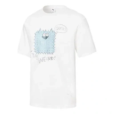 Puma X Michael Lau Graphic Short T-shirt 'white Blue'