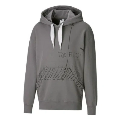 Puma X  Michael Lau Too Big Graphic Hoodie 'grey' In Gray