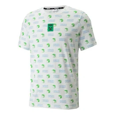 Puma X Minecraft Aop Tee 'white' In Multi