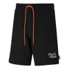 Puma X Mr Doodle Crossover Funny Graffiti Sports Shorts Black