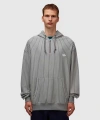 Puma X Nanamica Striped Hoodie In Medium Gray Heather-heather