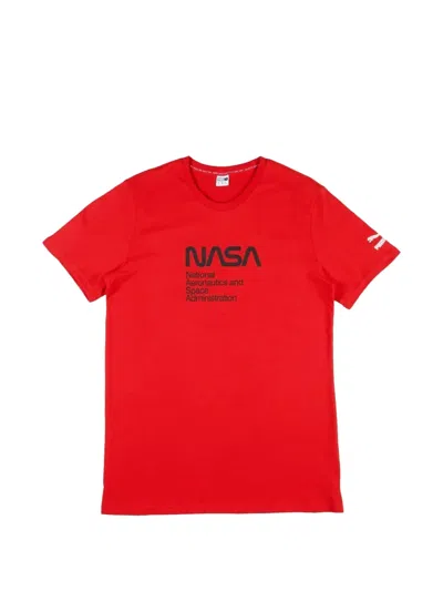 Puma X Nasa Crew-neck T-shirt In Red