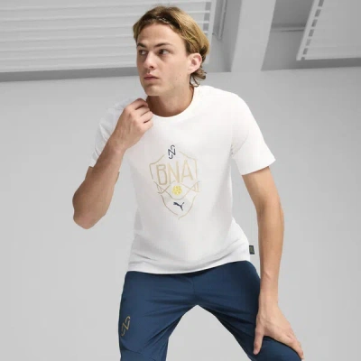 Puma X Neymar Jr "bna" Men's Logo T-shirt In White-sand Dune