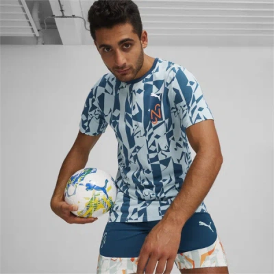 Puma X Neymar Jr Creativity Men's T-shirt In Ocean Tropic-turquoise Surf