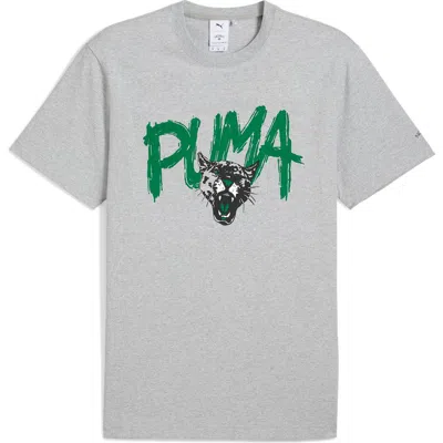 Puma X Noah Cotton Graphic T-shirt In Grey