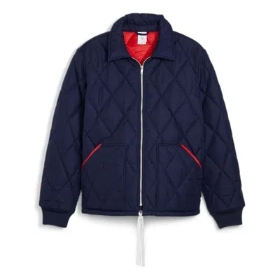 Puma X Noah Quilted Jacket 'navy' In Blue