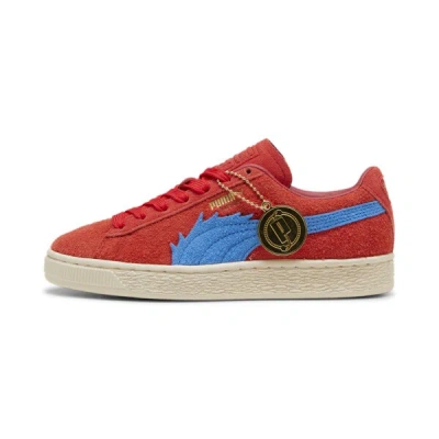 Puma X One Piece Suede Buggy Big Kids' Sneakers In For All Time Red-ultra Blue