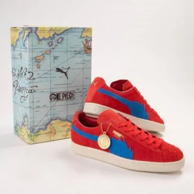 Pre-owned Puma X One Piece Suede 'buggy' | Mens Sz 12 | Ultra Red Anime Collab Ships Fast In Multicolor