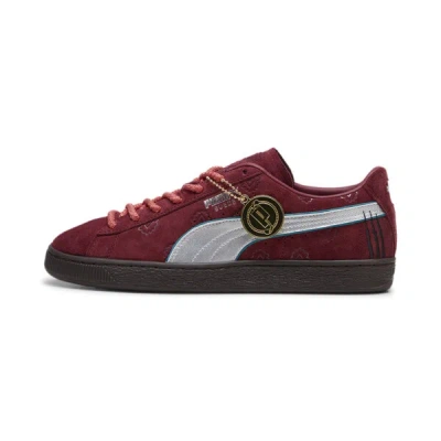 Puma X One Piece Suede Red-haired Shanks Men's Sneakers In Team Regal Red- Silver