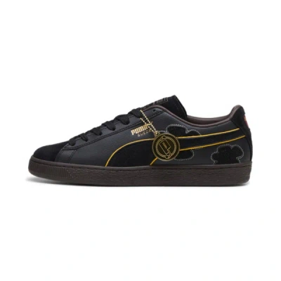 Puma X One Piece Suede Blackbeard Teech Men's Sneakers In Black-dark Chocolate
