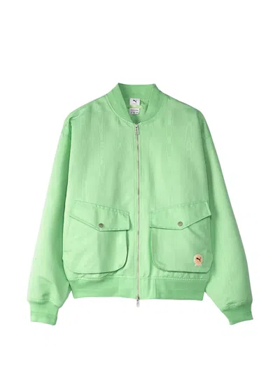Puma X Palomo Spain Zip-up Bomber Jacket In Green