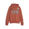 Puma X Perks And Mini Graphic Hoodie 'apple Cider' In Brown