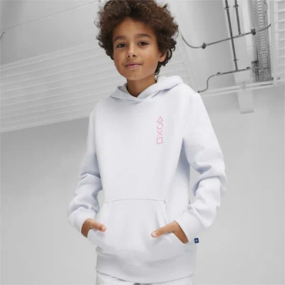 Puma X Playstation® Big Kids' Hoodie In Silver Mist