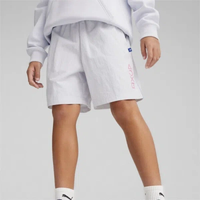 Puma X Playstation® Big Kids' Shorts Ii In Silver Mist