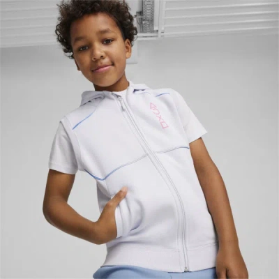 Puma X Playstation® Big Kids' Sleeveless Hoodie In Silver Mist