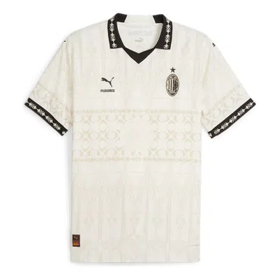 Puma X Pleasures Ac Milan Authentic Football Jersey 'beige' In Multi