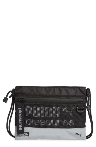 Puma X Pleasures Crossbody Bag In Burgundy