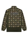 Puma X Pleasures Face-print Zip Jacket In Green