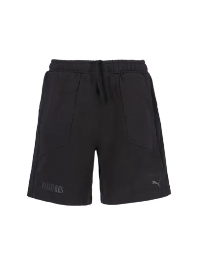 Puma X Pleasures Logo Shorts In Black