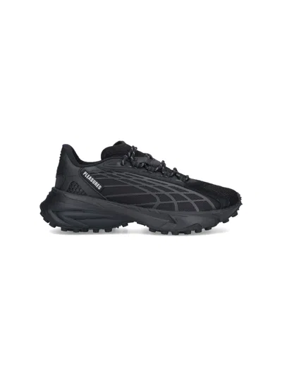 Puma Spirex Pleasures Running Shoe In Black