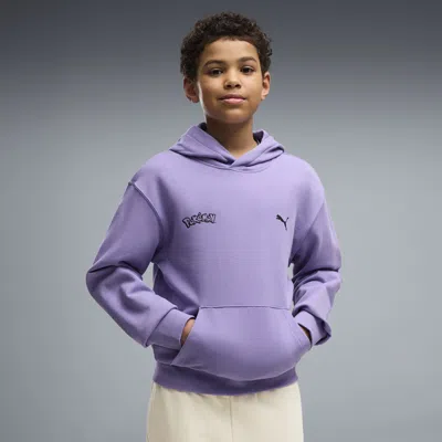 Puma X Pokemon Big Kids' Relaxed Graphic Hoodie In Purple