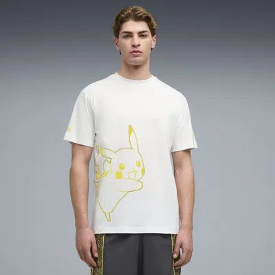 Puma X Pokemon Men's Relaxed Graphic T-shirt In White